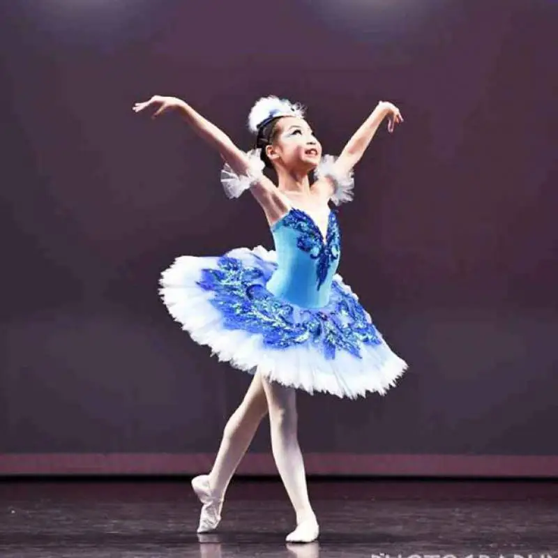 Blauwe Vogel Ballet Tutu Jurken voor Dames, Band Ballet Maillots voor Meisjes, Pannenkoek Tutu voor Ballerina