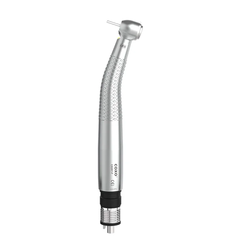 

COXO CX207-F Dental Hligh-speed Handpiece with 3 Air/Water Spray, Imported Bearings LED Light Balanced Impeller Reject Welding