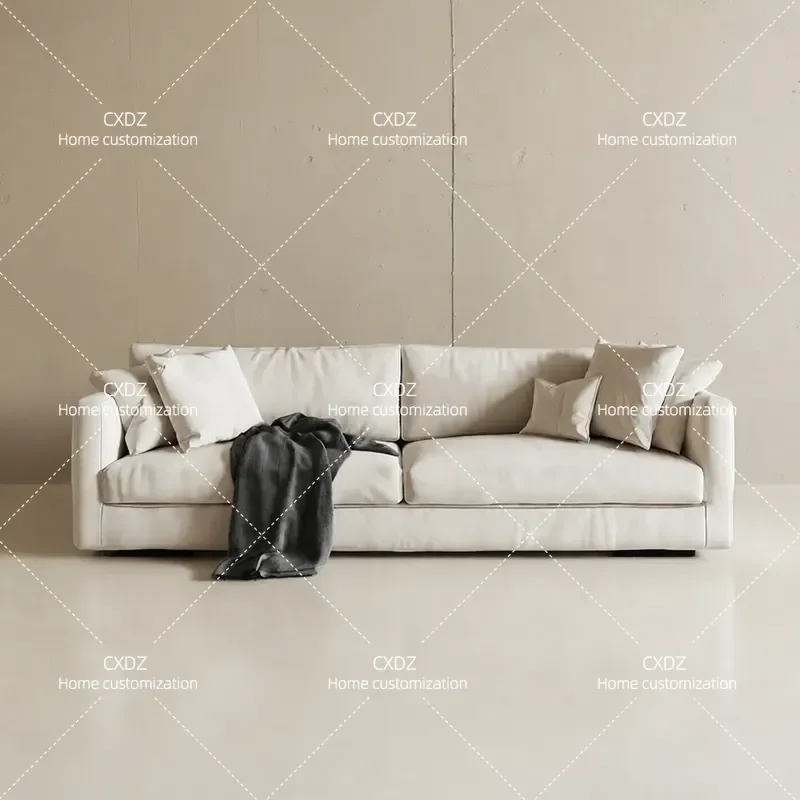 Wabi Sabi Style Hotel Lobby Sofa Double Bed B&B Model Room Reception Couch Beauty Salon Rest Area Furniture
