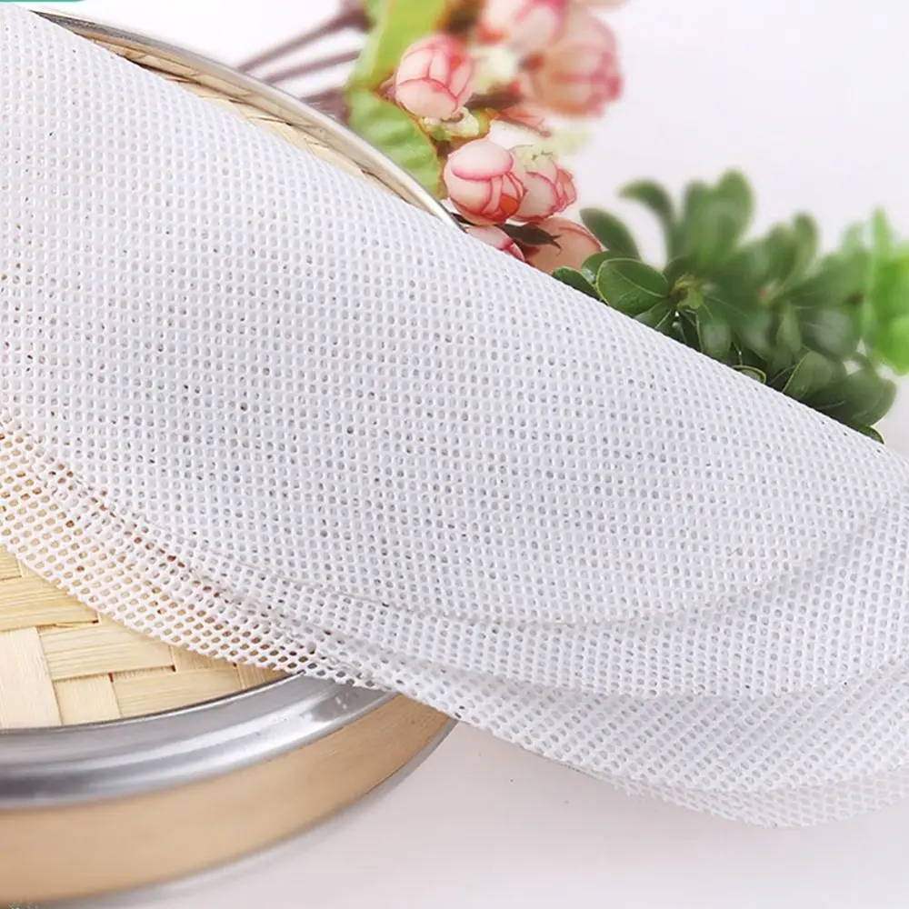 Non-Stick Round Steamer Mesh Pad Durable Thickened Reusable Silicone Dehydrator Sheets Kitchen Baking Accessories Steamer Mat