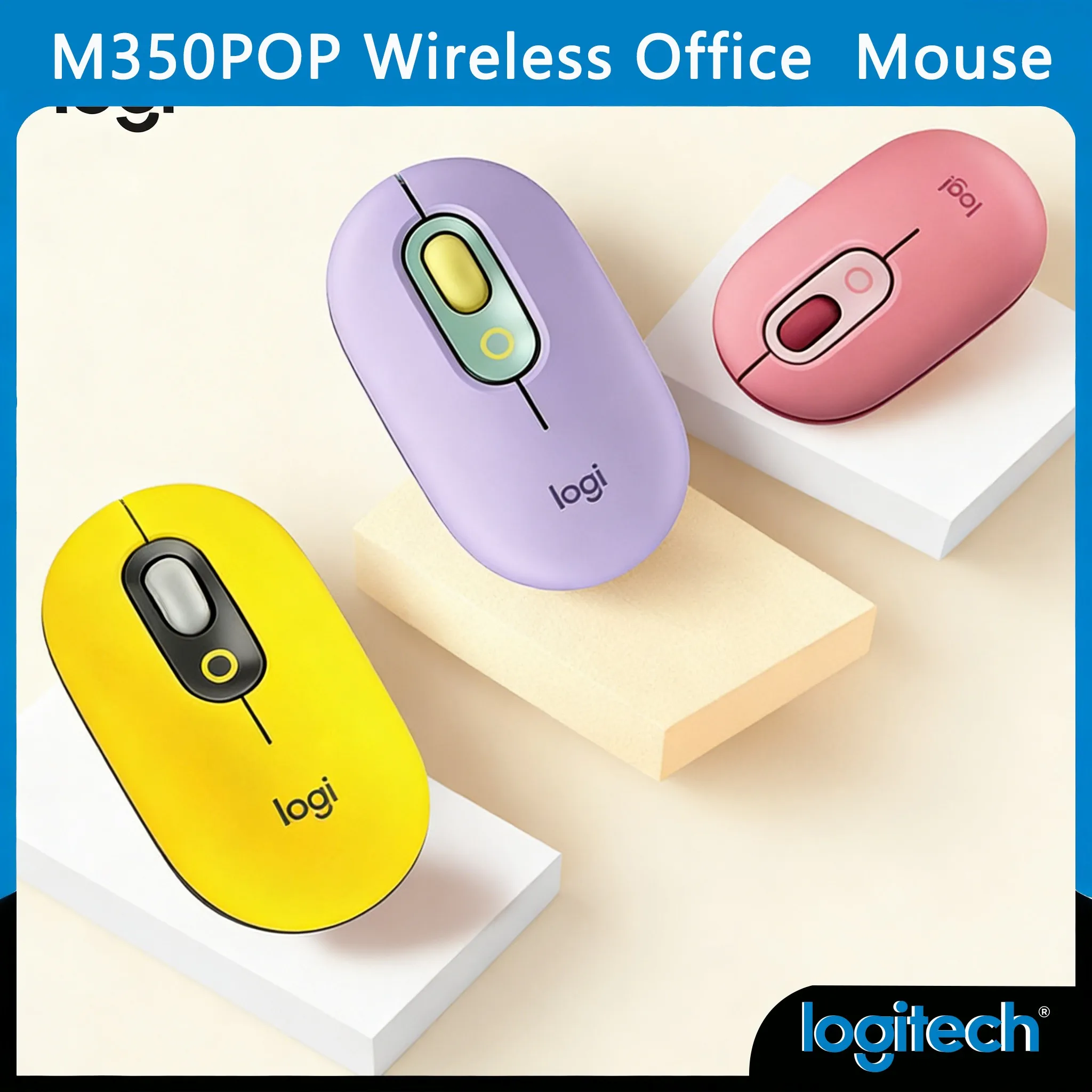 

Logitech M305POP Multi-Function Mouse Silent & Portable for On-the-Go