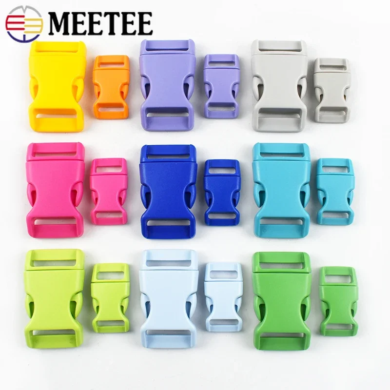 5/10Pcs Meetee 10-25mm Plastic Buckles for Backpack Strap Side Quick Release Buckle Dog Collar Belt Clasp Hooks DIY Accessories