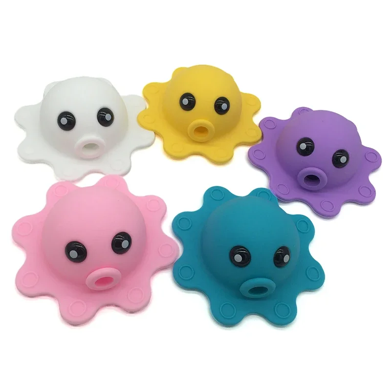 Silicone Bathtub Drain Cover Suction Cups Octopus Tub Overflow Drain Cover For Deeper Bath Adds Water Bathroom Spa Accessories
