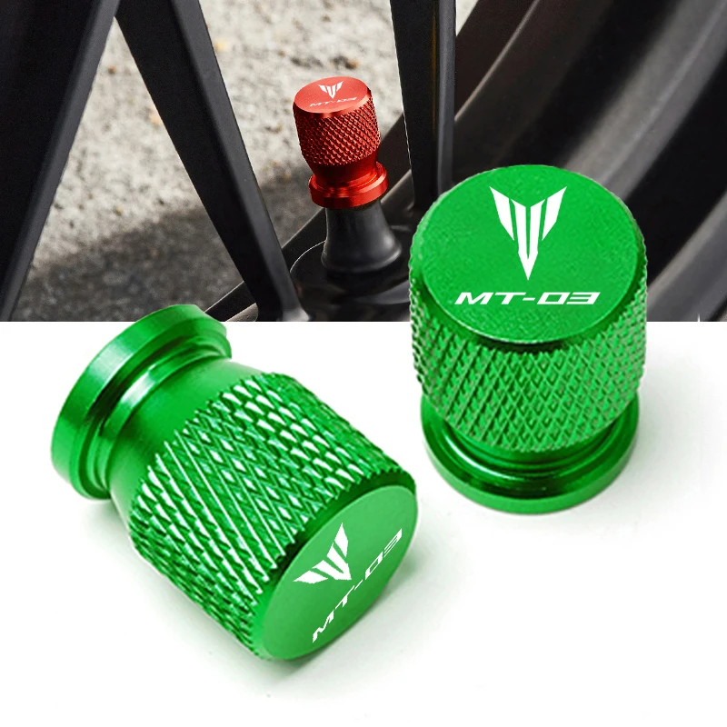 

For YAMAHA MT03 MT 03 MT-03 2 Pcs Motorcycle Tire Valve Air Port Stem Cover Caps CNC Aluminum Accessories