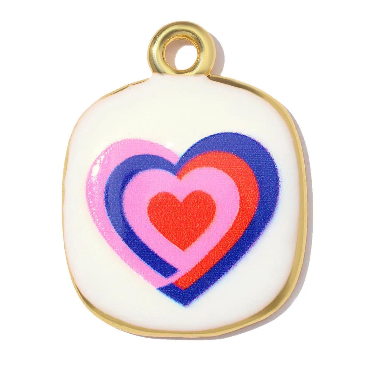 3Pcs/Lot Copper Moon Heart Flower Pendants Enamel Boot Charms For DIY Fashion Jewelry Making Necklace Earring Wholesale