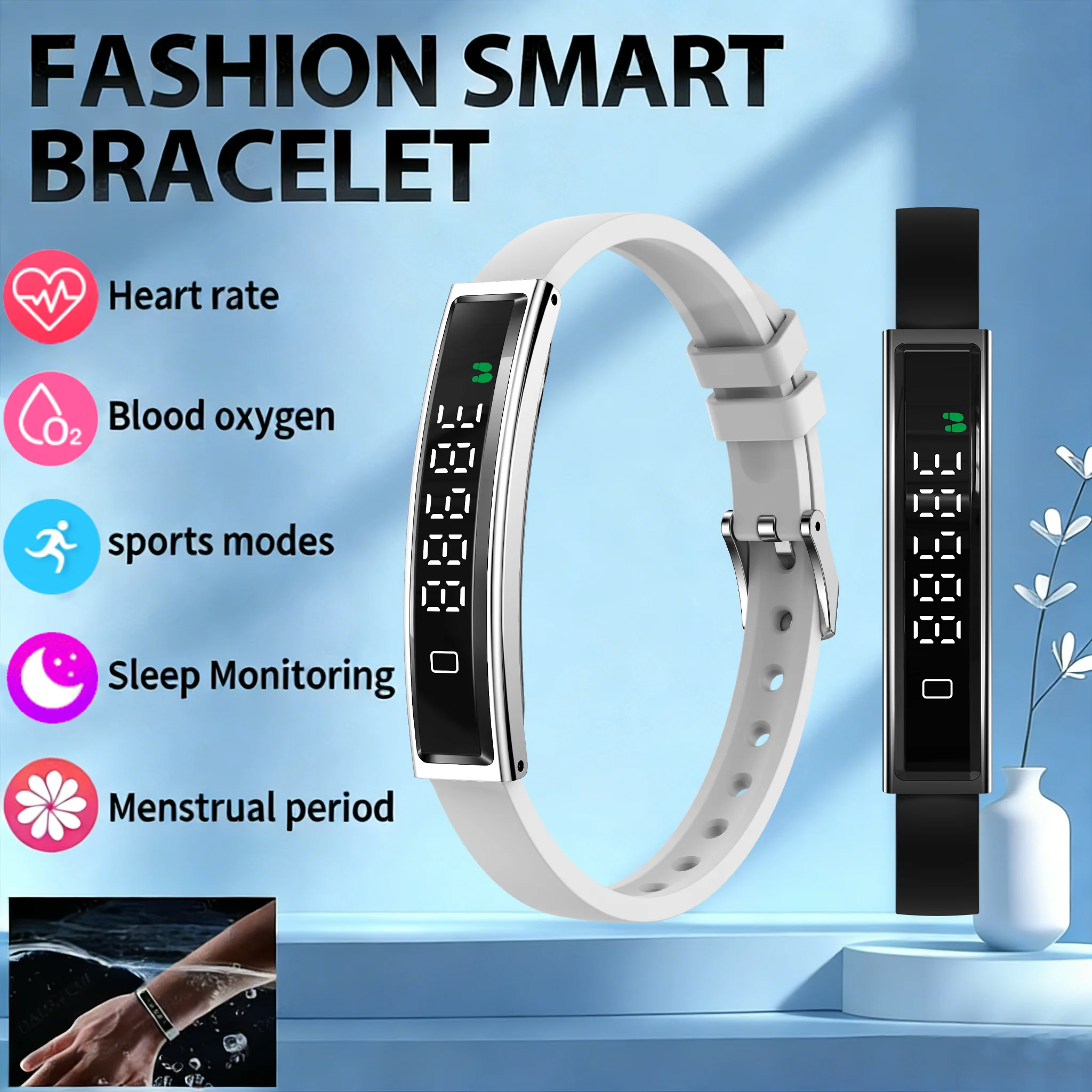 

2026 NEW Fashion take a photo Smart Bracelets Woman Blood Oxygen Sleep Pressure monitor Waterproof Fitness Pedometer Sport watch
