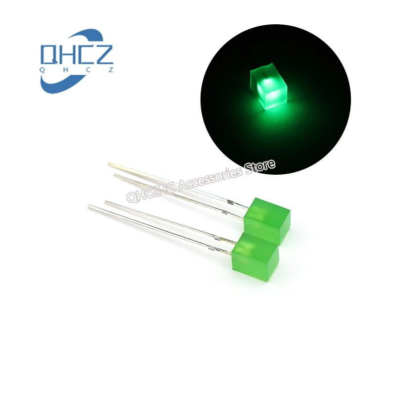 100pcs 5X5X7 square led emerald green/Red/Yellow light 5*5*7 emerald green LED light-emitting diode lamp beads square diode