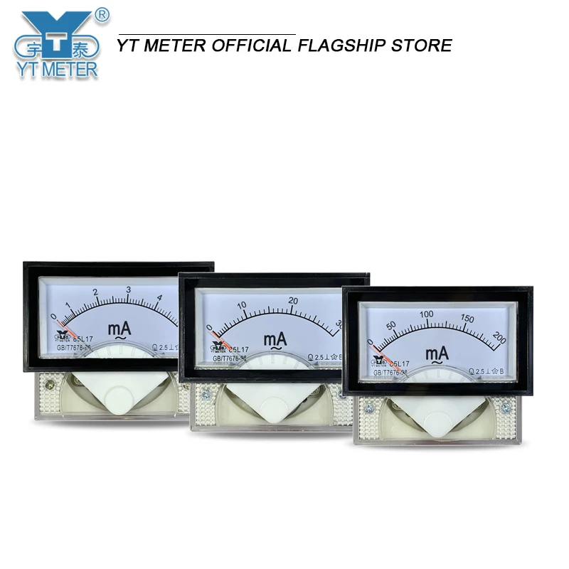 85L17 AC milliammeter 5mA 10mA 20mA 30mA 50mA 100mA 200mA 300mA 500mA black frame ammeter 40 * 70mm small current transformer