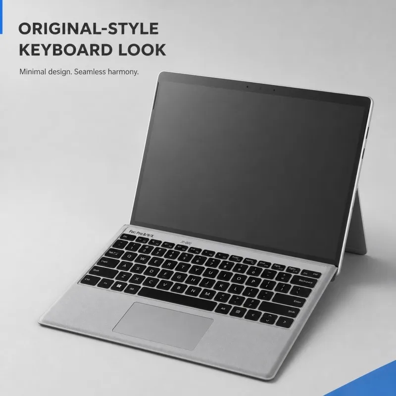 Keyboard stickers for Microsoft Surface GO1234 Pro 8, 9, and X, QWERTY Key Decals, Scratch-Resistant and Residue-Free PVC Labels