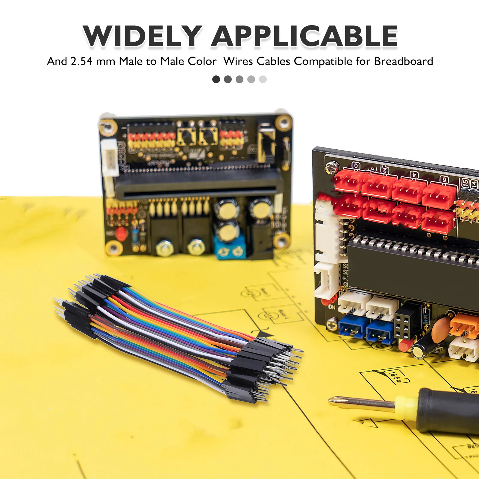 

40Pcs 10Cm 2.54mm Male to Female Color Coded Breadboard Jumper Wires Cable Kit for Development Board