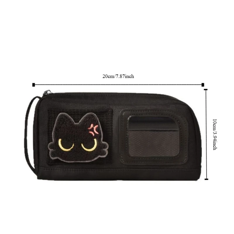 Large Capacity Cat Pencil Case Zipper Calico Stationery Bag Desk Organizer Cartoon Cat Pencil Bag Office Supplies view 6