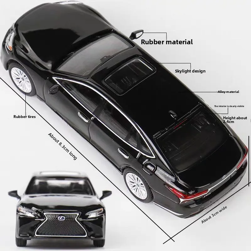 دييكاست 1:64 مقياس لكزس LS 500h 2020 سبيكة سيارة نموذج تحصيل لعبة هدية تذكارية عرض حلية #3