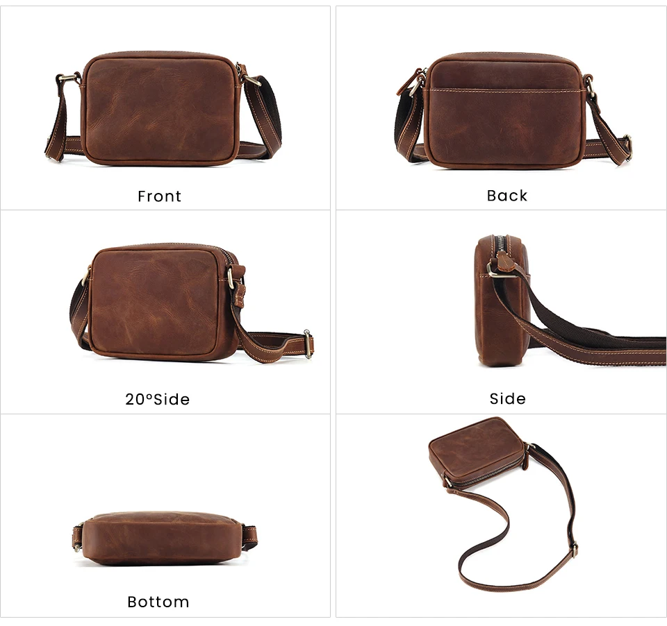 JOYIR Mini-Umhängetasche aus echtem Leder, Reise-Umhängetasche für Damen und Herren, Handy-Geldbörse, Reisetasche, Umhängetaschen – Detail 12