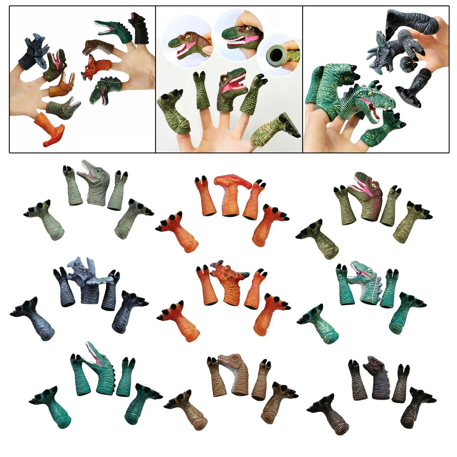 5pcs Finger Puppets Toys Bath Animal Heads Finger Toys, Novelty Hand Puppet