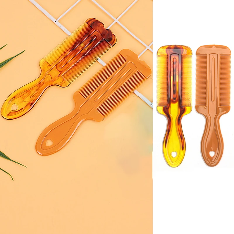 High Quality Double Sided Head Lice Comb With Handle Fine Tooth Flea Removal Hair Comb Dandruff Removal For Styling Tools