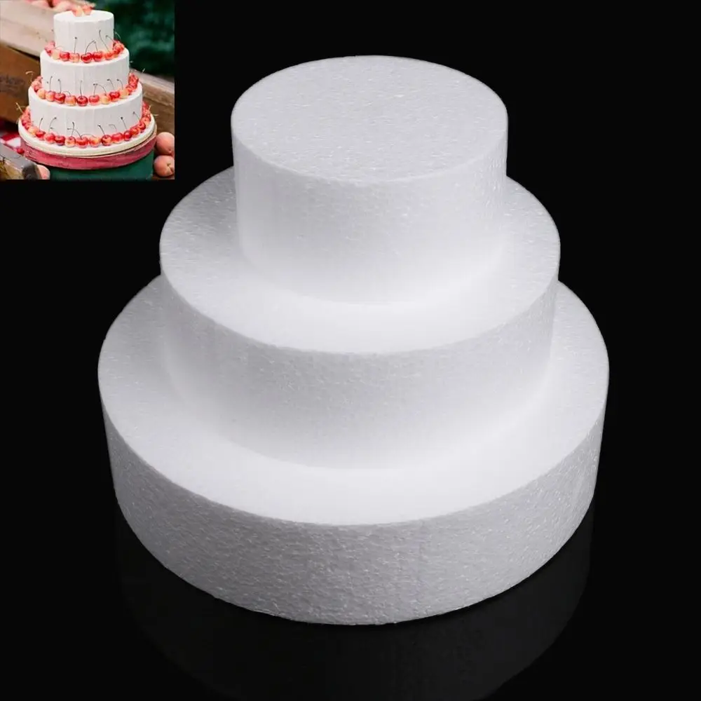 4/6/8 Inch Wedding Flower Polystyrene Decor Round Foam Sugarcraft Cake Dummy Modelling Styrofoam