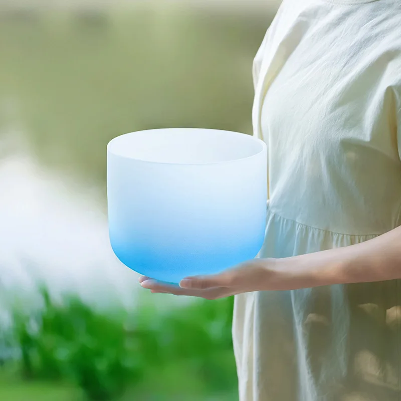 Gradient Crystal Healing Singing Bowl Professional Grade Standard Sound Deep Resonance