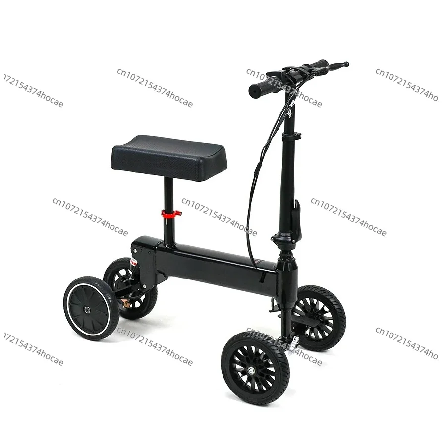 14kg Lightweight Portable Electric Knee Scooter, Adjustable Seat Mobility Aid for Disabled Users