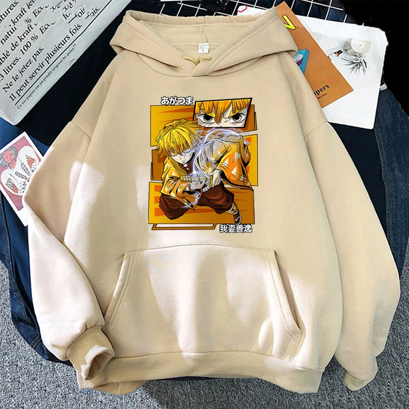 

Fashion Hoodie Women Men Sweater Harajuku Anime Agatsuma Zenitsu Print Hoodie Personality Hoodie Streetwear