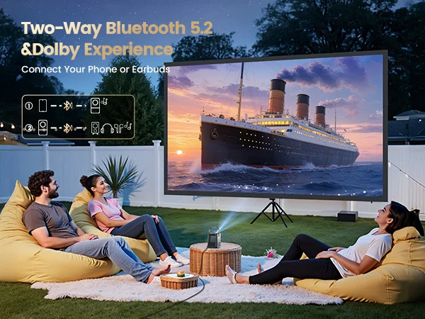 Wimius P61 Tragbarer 4K-Projektor Offizieller Netflix 1600ANSI Autofokus Full HD 1080p WIFI 6 BT5.2 Dolby-Projektor für Heimkino – Detail 8