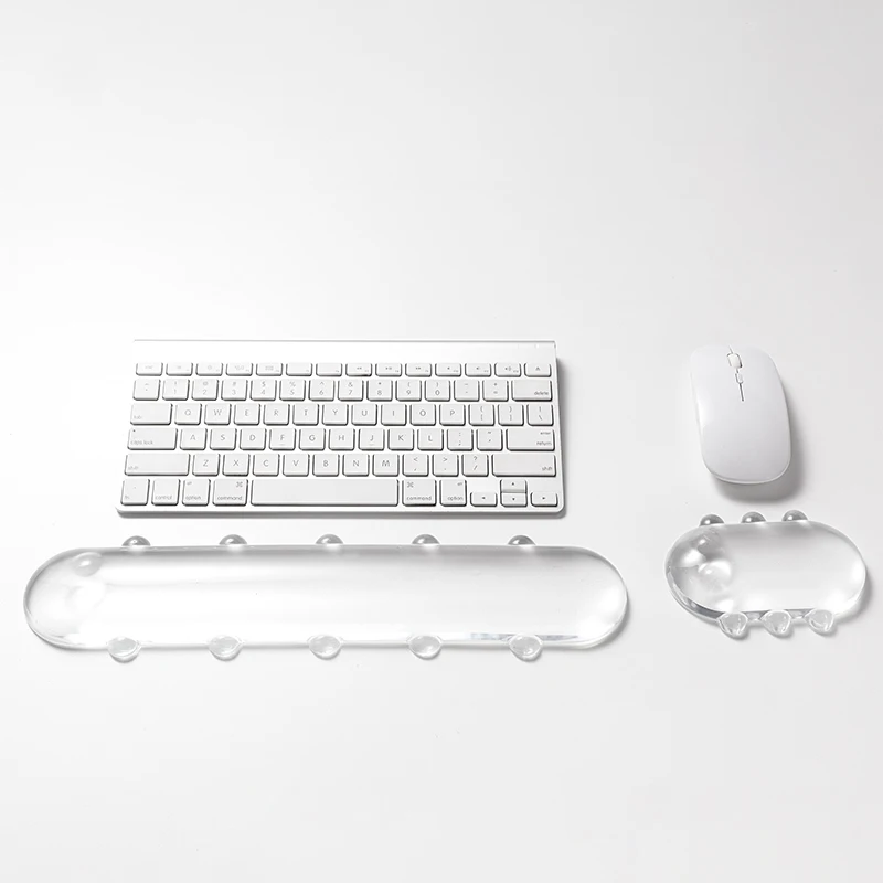 Keyboard Mouse Wrist Rest Pad Ergonomic Cool Silicone Wrist Support Pad Non-Slip Base Wrist Support Cushion for Gaming Office