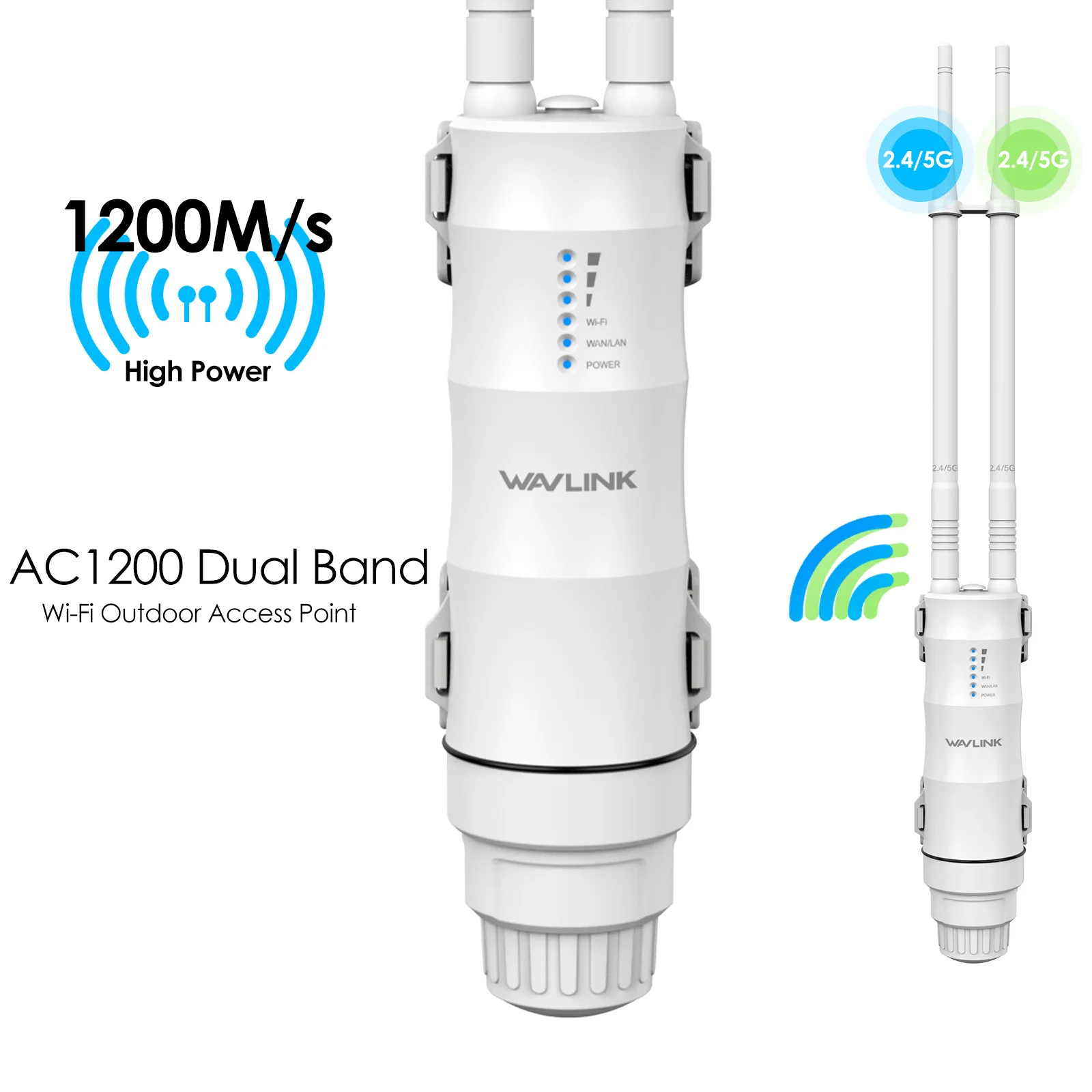 AC1200 Outdoor Wireless WiFi Repeater AP/WiFi Router Dual Dand 2.4G+5Ghz Long Range Extender POE