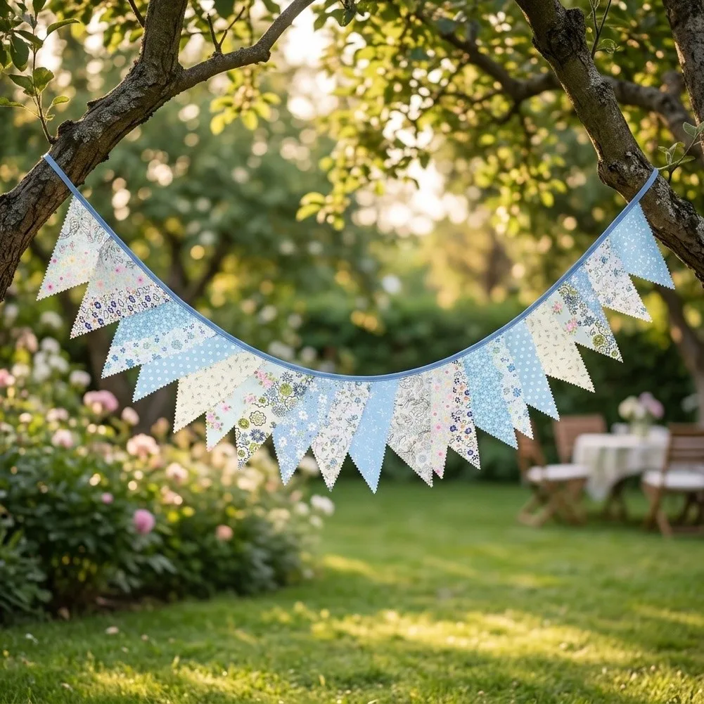 Brand New High Quality None Banner Height 17.46cm Total Length 10m Birthdays Cotton Garden Parties Grand Openings