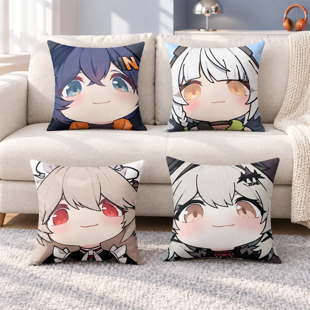 ZZZ Caesar King Rin Anby Demara Corin Wickes Cushion Cover Soft Short Plush Pillow Cases Hidden Zipper Sofa Bedroom Home Decor