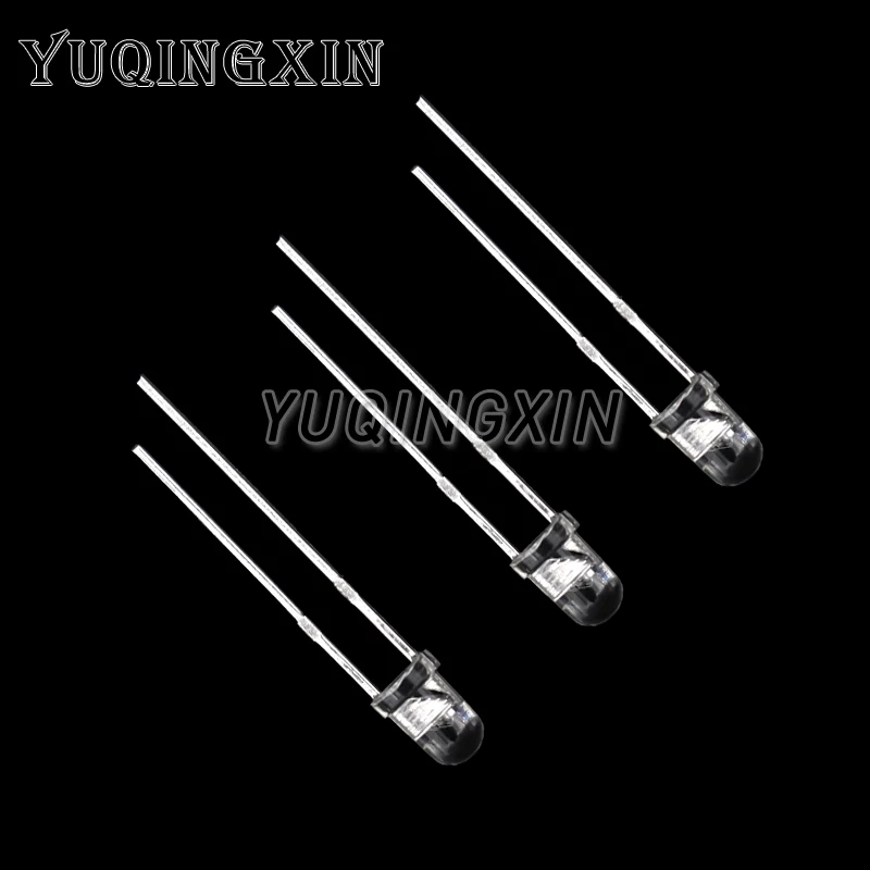 50pcs F3 3mm Flash Red Green Bi-Color Light-Emitting-Diode Automatic Flashing LED Flash Control Blinking 3 mm LED Diode DIY