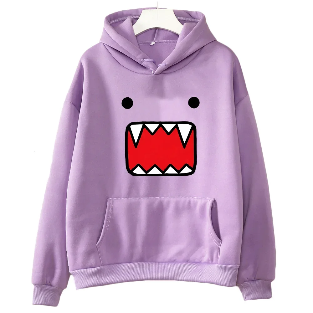 Domo Kun Print Sweatshirts Japanese Anime Clothing Graphic Hoodies Female/male Prevalent Sudaderas Autumn Winter Fleece Pullover