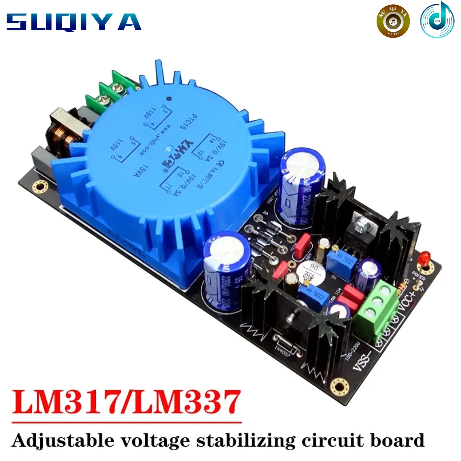 

LM317/LM337 Transformer Output Adjustable Voltage Stabilizing Circuit Board Kit Diy Can Install Talema Sealed Ring Transformer