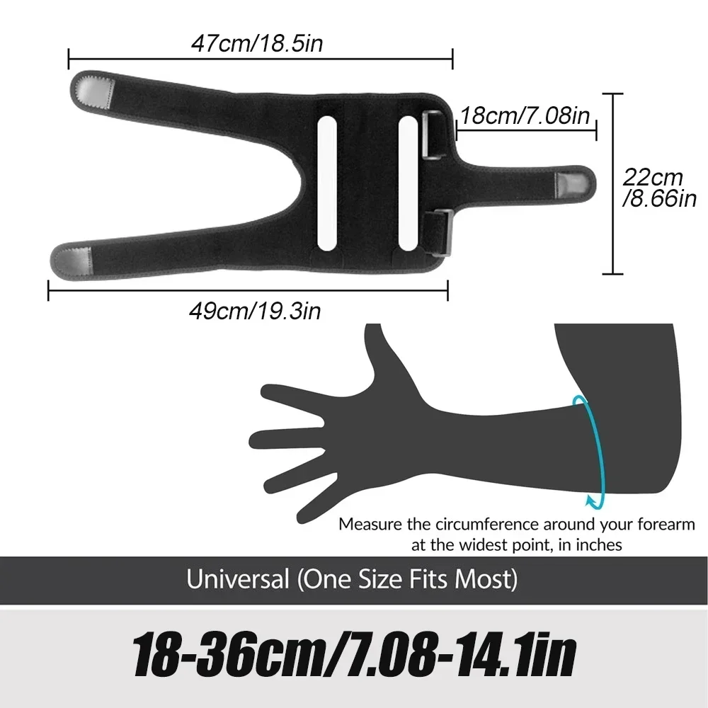 1PCS Elbow Brace, Adjustable Elbow Compression Sleeve with Two Removable Splints, Nerve Entrapment Brace,Tendonitis Elbow Splint