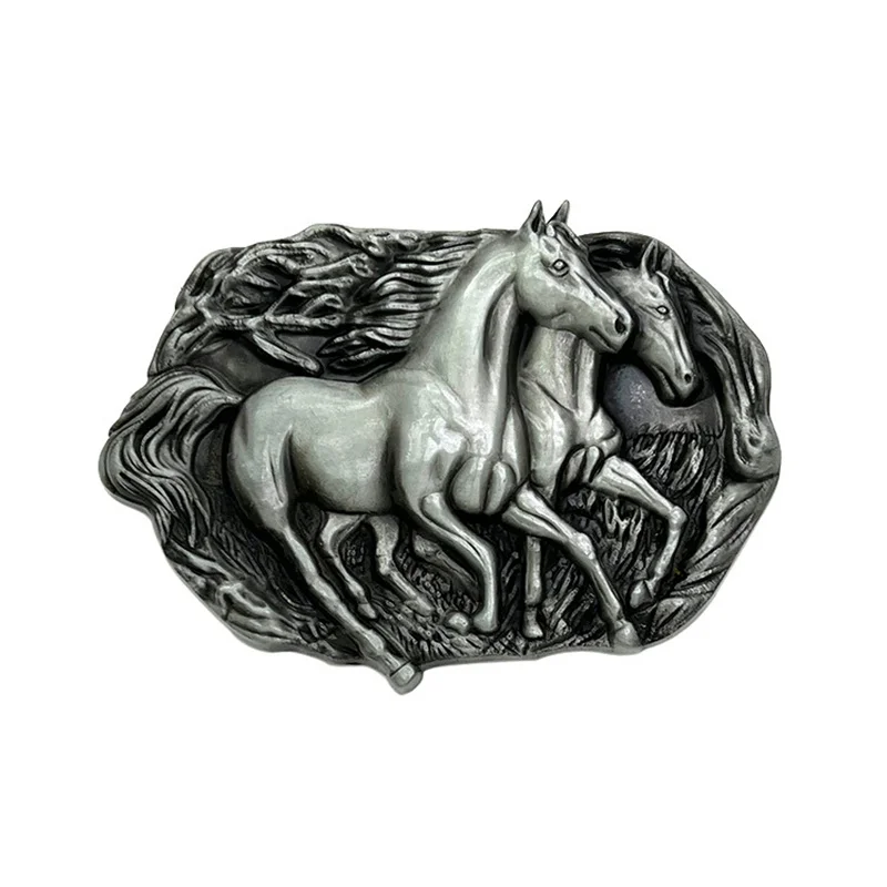 Mustang belt buckle Western style