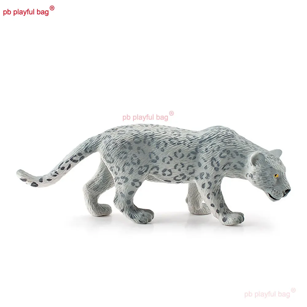 Figurines d'animaux sauvages de la forêt, léopard des neiges, jouets de Collection, Simulation statique, décoration de bureau, cadeaux pour enfants HG382