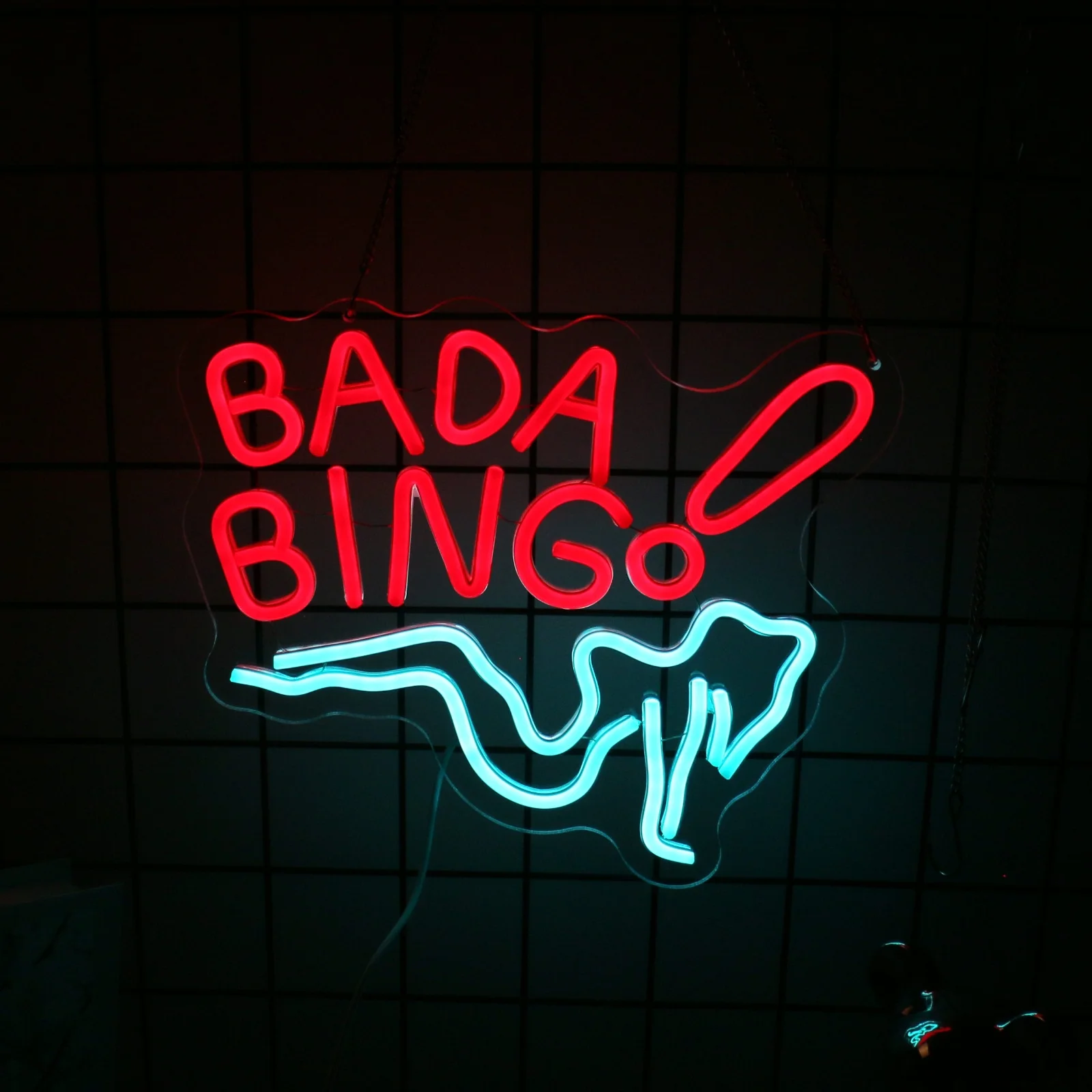 UponRay Bada Bing Neon Signs for Wall Decor for Man Cave Light Up Sign for Bedroom Bar Pub Store Club Party Dance Studio