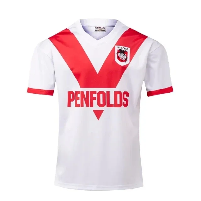 1979 St George Illawarra Dragons Retro Rugby Jersey - Mens Size:S-5XL（Print Name Number）Top Quality