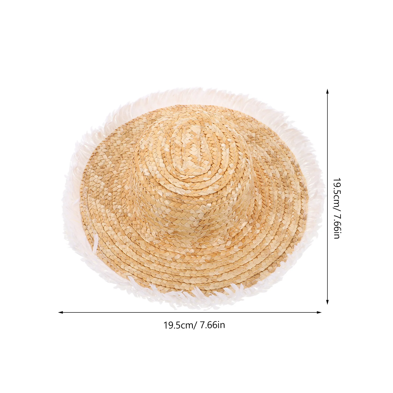 1 قطعة قبعات القش المصغرة قبعات المنسوجة يدويا Diy بها بنفسك الحرف ديكور سمبريرو قبعة صغيرة ملحق غطاء العشب مزرعة الطرف