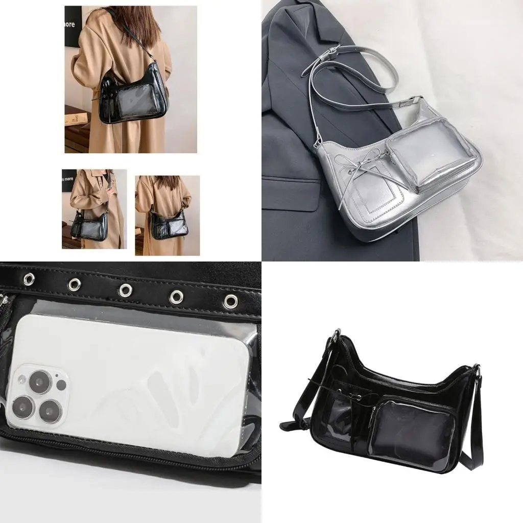 

D46D Simple Shoulder Bag PU Leather Commuting Bag Teens Japanese Styles Ita Bag