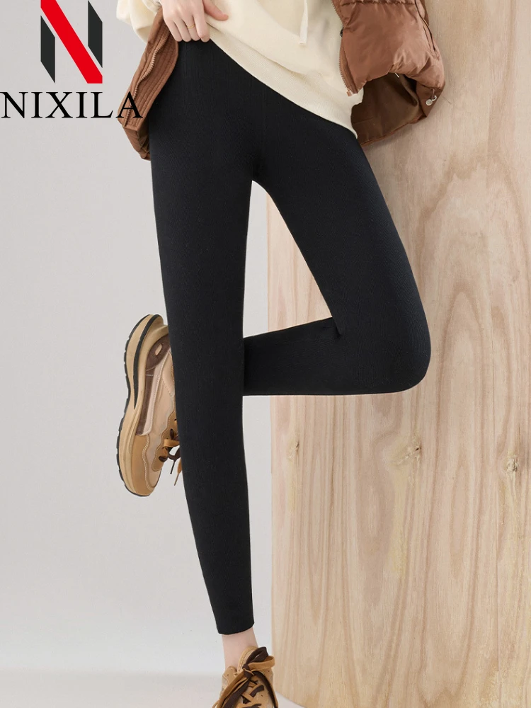 New in Women's Winter Leggings with Fleece Velvet Slimming Leggings Cotton Cashmere Thermal Tights Warm Leggings for Women Pants