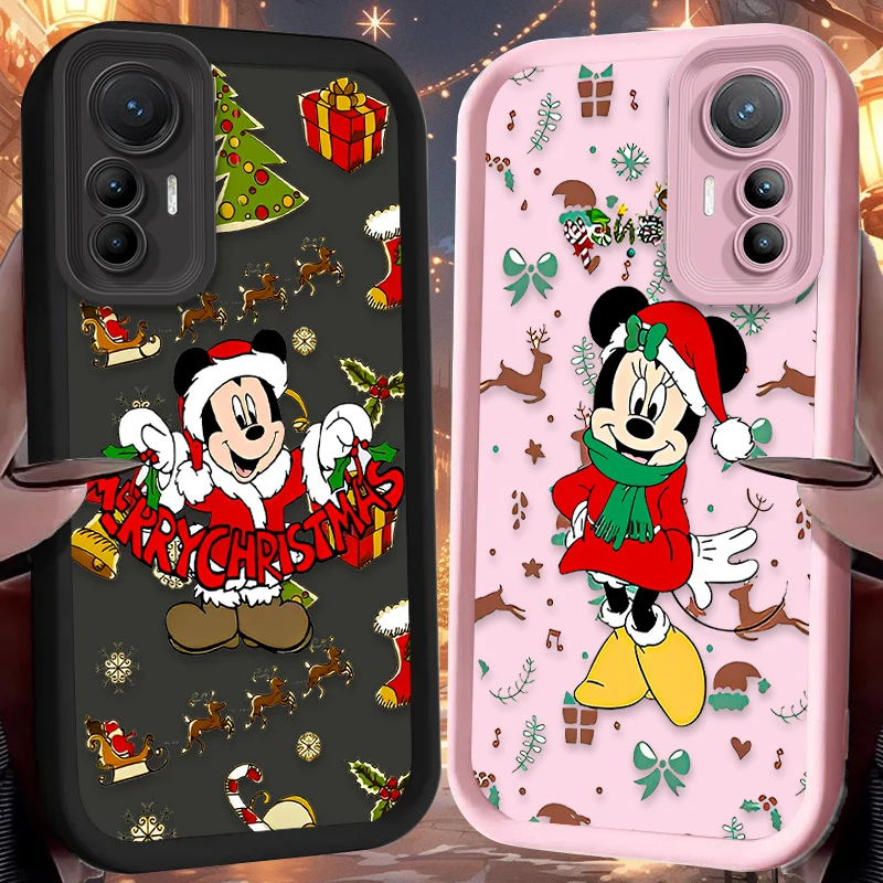 Christmas Mickey Minnie Case for Xiaomi 14T 13T 12T 11T 13 12 11 Lite 5G NE POCO X6 X5 F6 F5 F3 X4 GT X3 NFC M5S C65 M6 Pro 4G