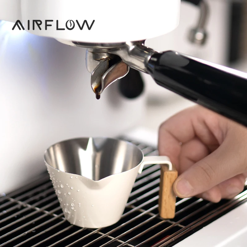 AIRFLOW Miarki ze stali nierdzewnej Podwójny kubek do ekstrakcji espresso 100ML ze skalą Narzędzia kuchenne