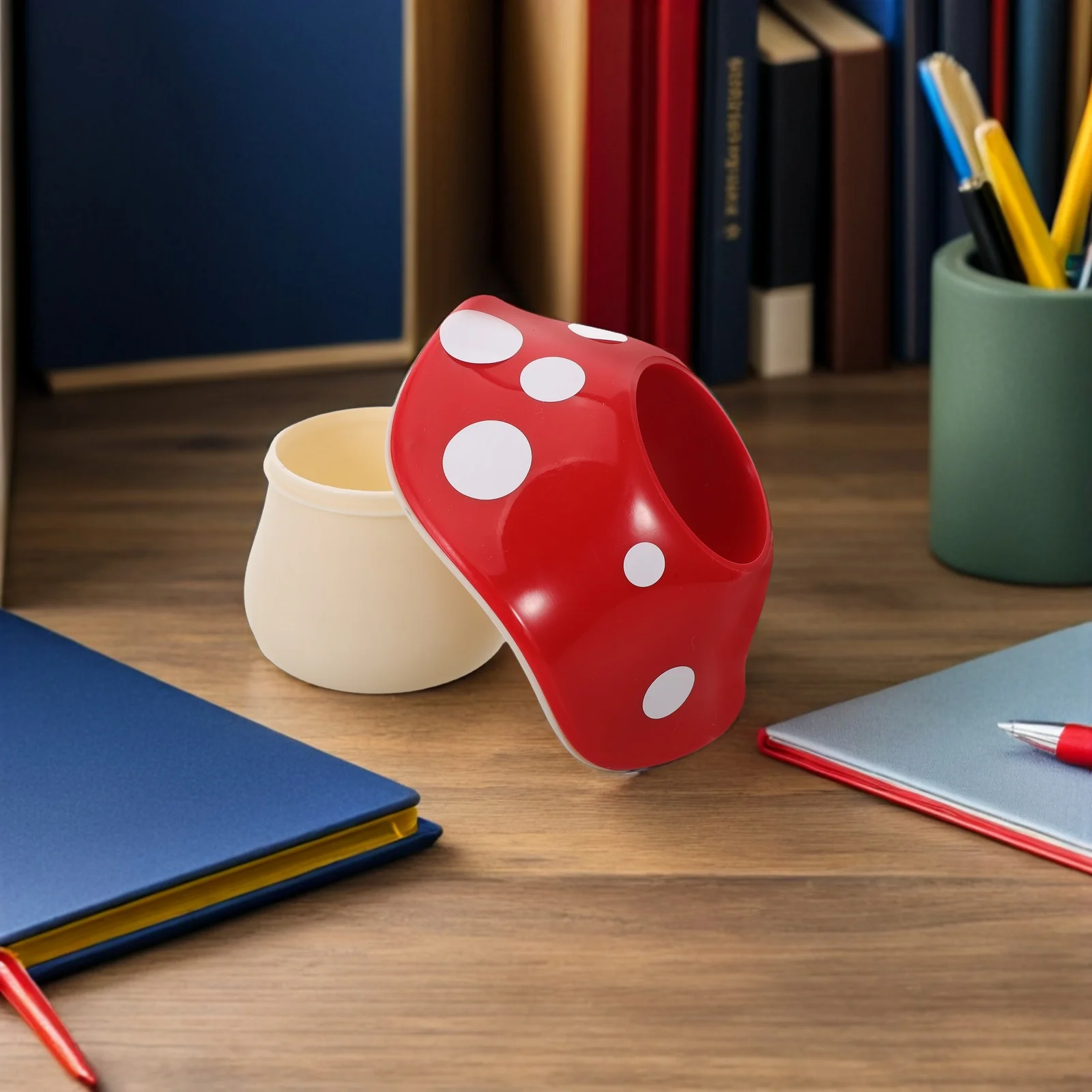 Mushroom Decor Pen Pencil Holder Cute Desk Organizer Cartoon Design Efficient Organization Multipurpose Storage Kawaii