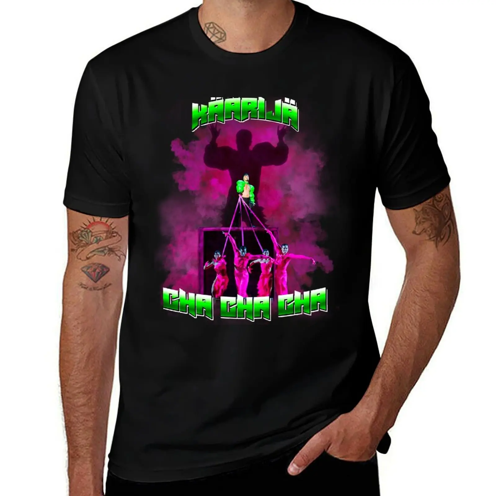 K??rij? Cha Cha Cha Eurovision 2023 Finland Y2K Kaarija T-Shirt rapper graphic tees customs black t shirts for men