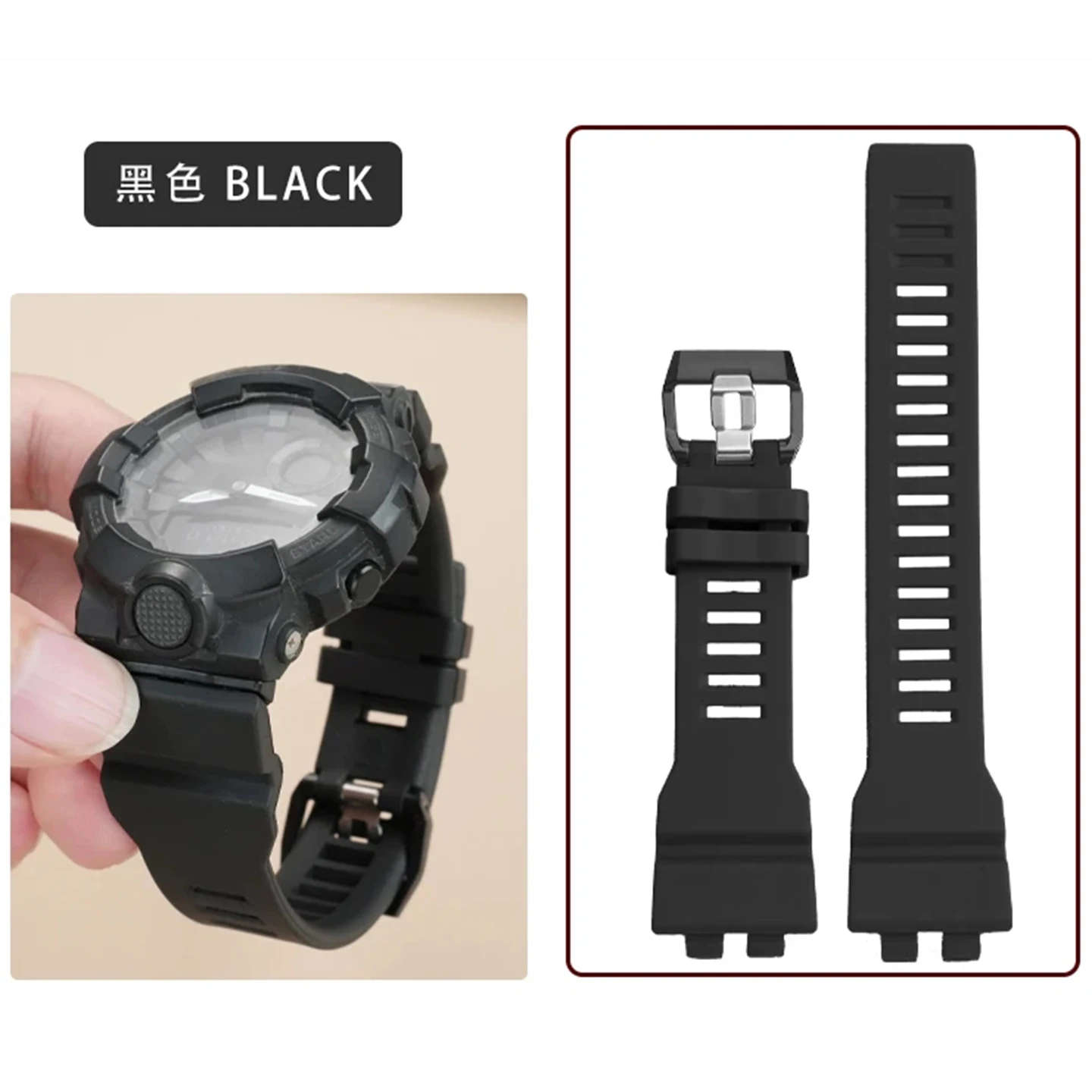 Watch Band Accessories for Casio G-Shock GBA-800/GBD-800/GMA-B800/GB 800 Series Water-Resistant Outdoor gba-800 Shockproof Resin
