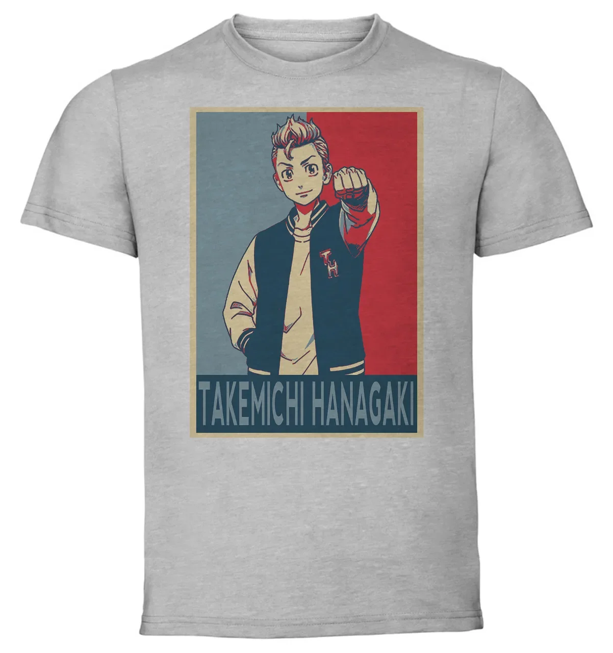 T-Shirt Unisex Grey Propaganda Tokyo Revengers Takemichi Hanagaki SA0833