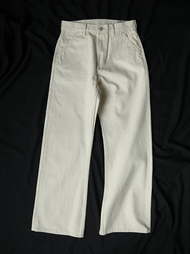 

MBBCAR High Densi Narrow Width Denim Jeans Original Cotton Rice White High End Cloth Youth Faion mid High Waist Jeans
