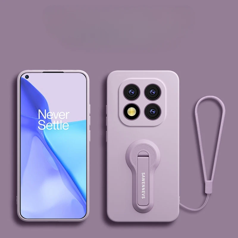 Invisible Bracket Stand Holder Case For Xiaomi Redmi Note 14 Pro Plus Note14Pro+ 5G Liquid Silicone Soft Shell Back Cover Capa image 3