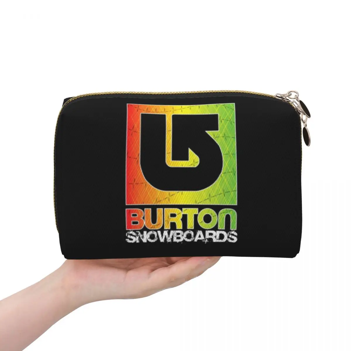 Burton Snowboard Sportive Women Cosmetic Bag Travel Makeup Organizer Pouch Toiletry Storage Dopp Kit Box