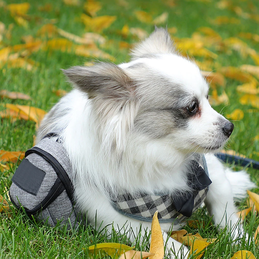 

Puppy Waste Holder Stylish Accessory Two Pockets Unique Design Durable Hanging Belts Easy Open Close Pet Poop Bag Container