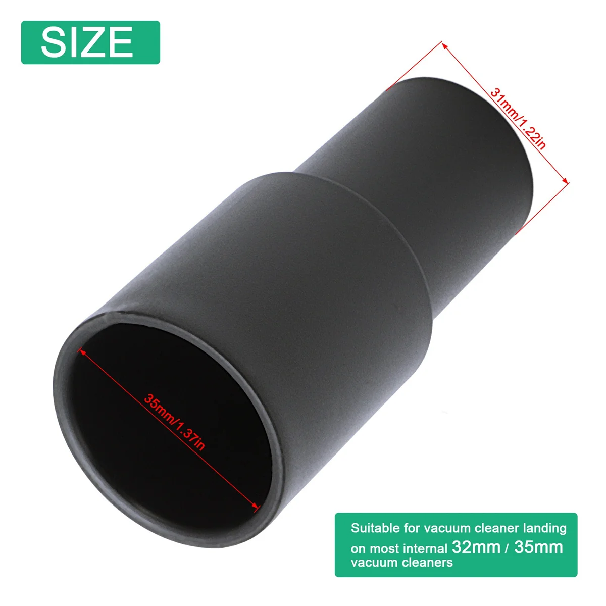 2X penyedot debu adaptor penyedot debu, aksesori pembersih vakum Diameter ujung pipa koneksi 32mm konversi 35mm
